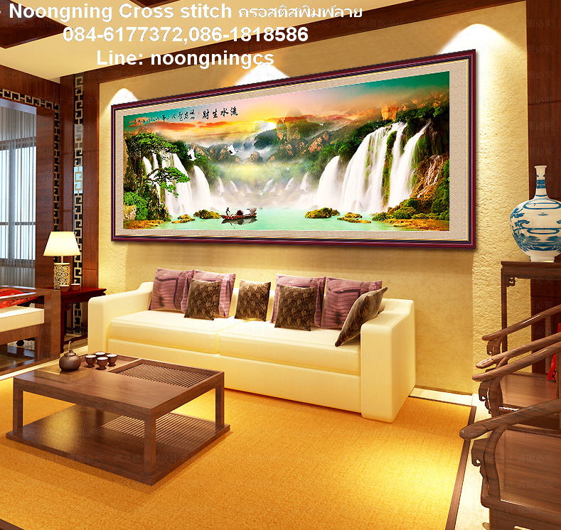 ต้นไม้ ชุดปักครอสติช พิมพ์ลาย ครอสติสจีน งานฝีมือ DIY