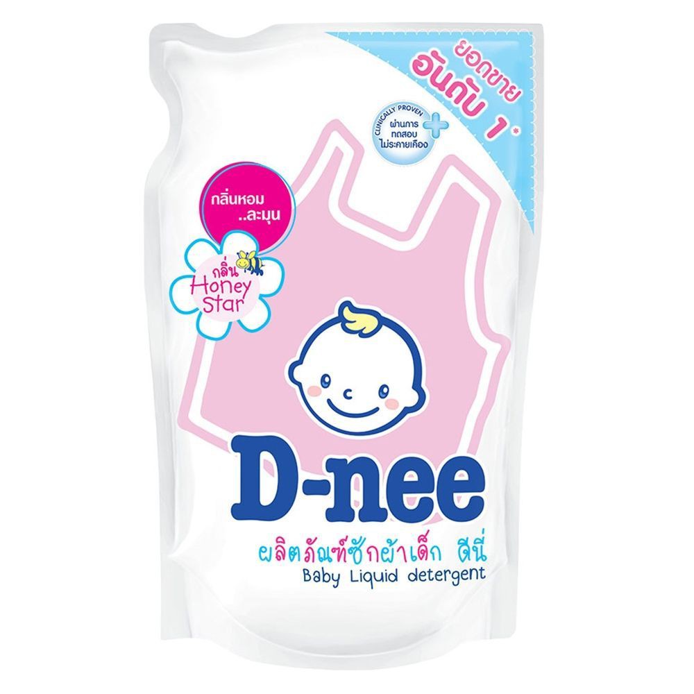 น้ำยาซักผ้าเด็กชนิดเติม D-NEE 600 มล. สีชมพู BABY LIQUID DETERGENT REFILL D-NEE 600ML PINK