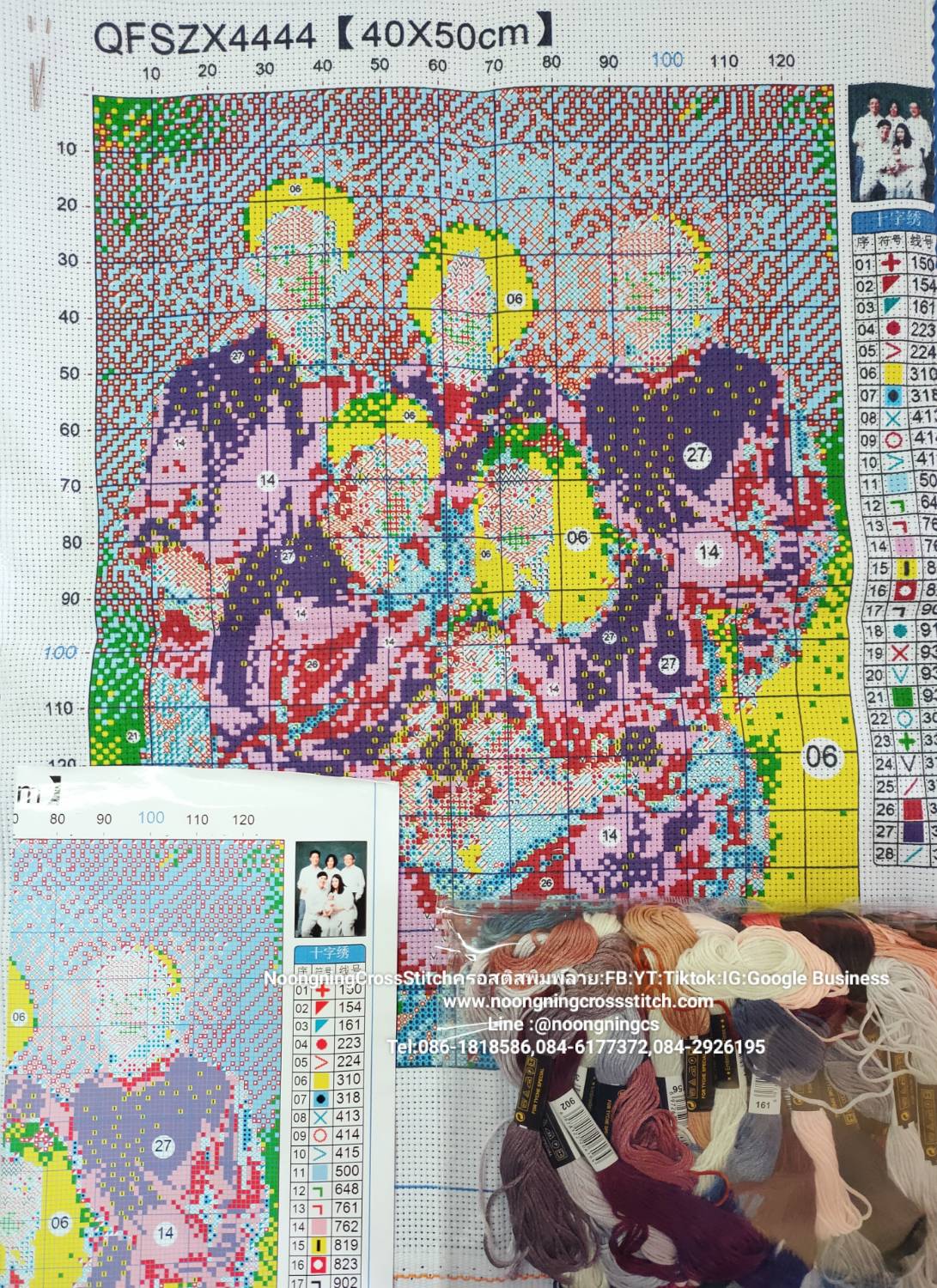 ครอสติส สั่งทํา 40x50ซม รูปตามแบบที่คุณต้องการ ชุดปักครอสติส พิมพ์ลาย ครอสติสจีน งานฝีมือทำที่บ้าน DIY