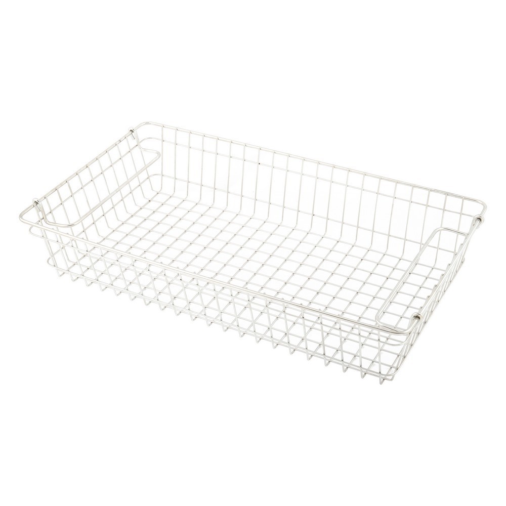 ตะกร้าสเตนเลสORGAN 46x26x9 ซม. ซ้อนได้ L KECH อุปกรณ์จัดเก็บในครัว ตะกร้าใส่ของในครัว