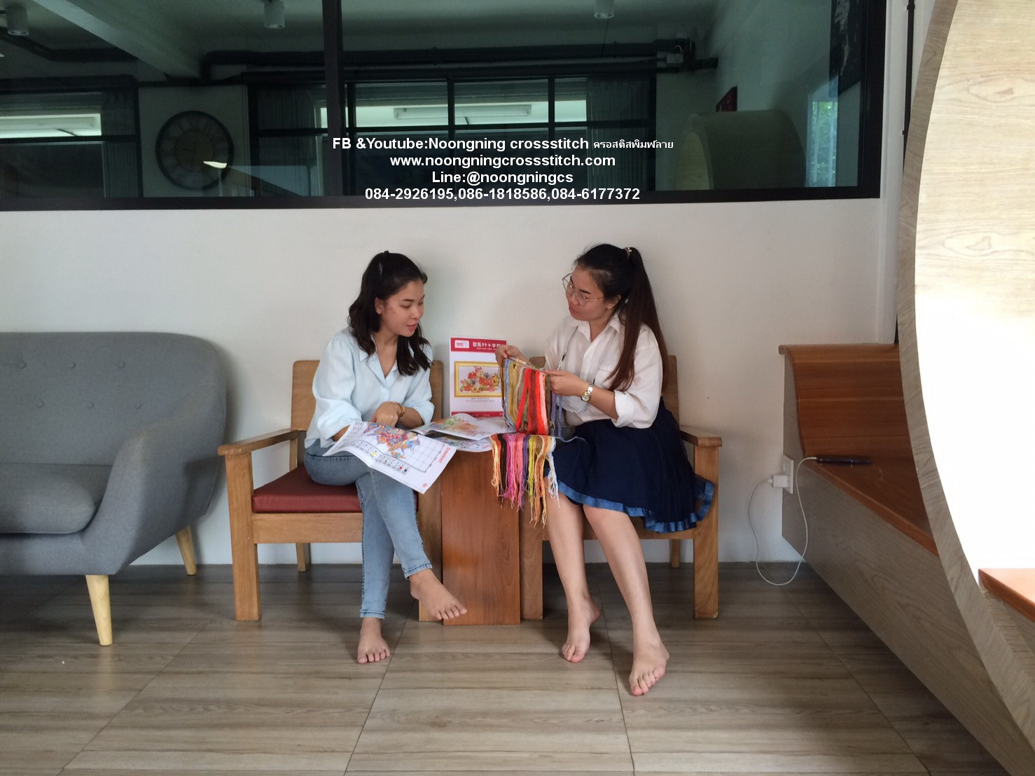 ดอกไม้ ชุดปักครอสติส พิมพ์ลาย ครอสติสจีน งานฝีมือทำที่บ้าน DIY