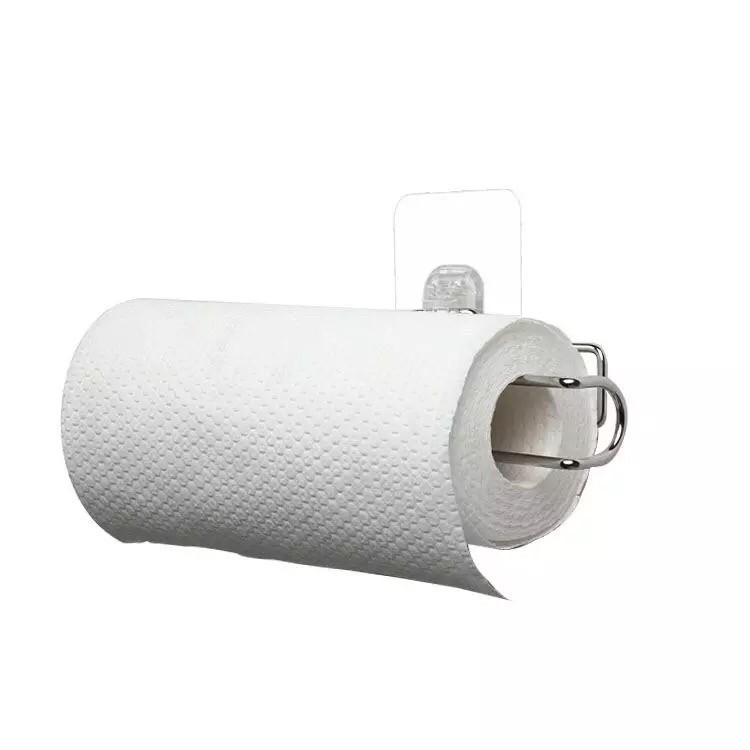 【สุดฮอตที่ทุกบ้านต้องมี】 ที่แขวนทิชชู่ม้วนใหญ่ โดยไม่ต้องเจาะผนัง ประหยัดพื้นที่ ที่แขวนทิชชู่ห้องครัว ติดผนัง