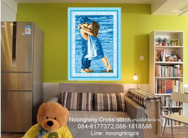 คู่บ่าวสาว ชุดปักครอสติส พิมพ์ลาย ครอสติสจีน งานฝีมือทำที่บ้าน DIY