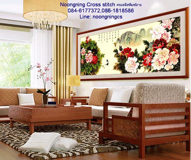 ปลาโลมา ชุดปักครอสติส พิมพ์ลาย ครอสติสจีน งานฝีมือทำที่บ้าน DIY