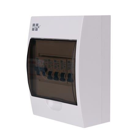 ตู้คอนซูมเมอร์ยูนิต + MAIN 6 ช่อง HI-TEK 63A ผลิตจากเหล็กคุณภาพดีและผ่านการพ่นสีแบบอบร้อน