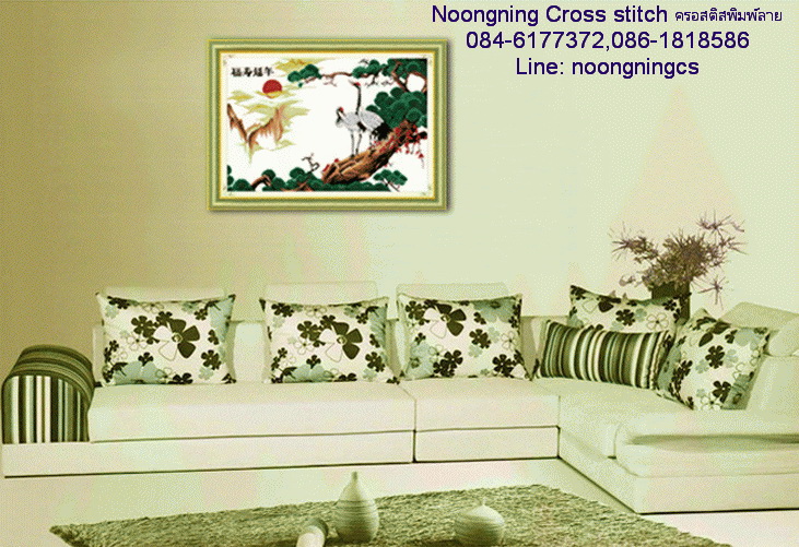 ม้า8 ชุดปักครอสติส พิมพ์ลาย ครอสติสจีน งานฝีมือทำที่บ้าน DIY
