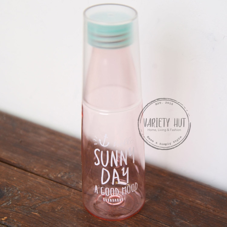 ขวดน้ำดื่มพกพา ขวดน้ำน่ารักๆ ขวดใส่ได้ทั้งน้ำร้อน-เย็น สีชมพู
