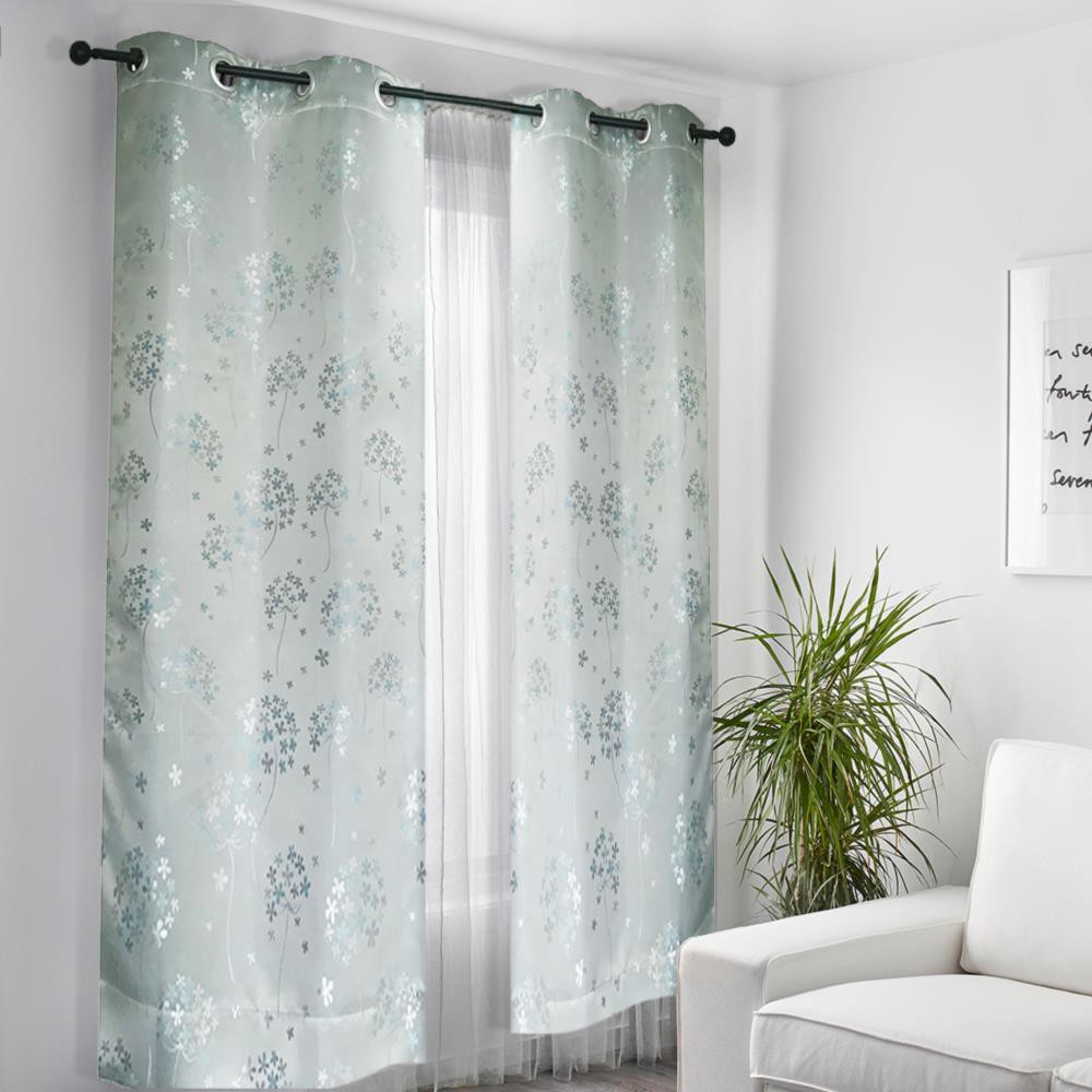 ผ้าม่าน EYELET CHILD FREEDOM STYLE FLY UV 135x220 ซม. สีเทา ผ้าม่านประตู CURTAIN ผ้าม่านและมู่ลี่