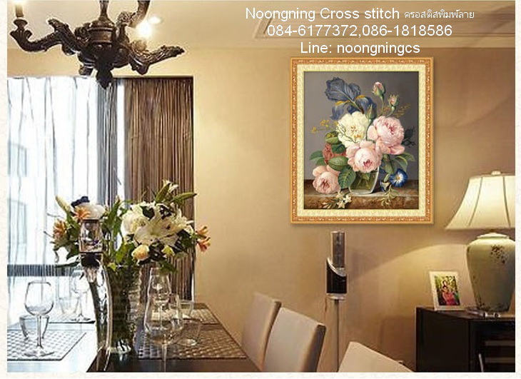 ตัวอักษรจีน ชุดปักครอสติช พิมพ์ลาย ครอสติสจีน งานฝีมือ DIY