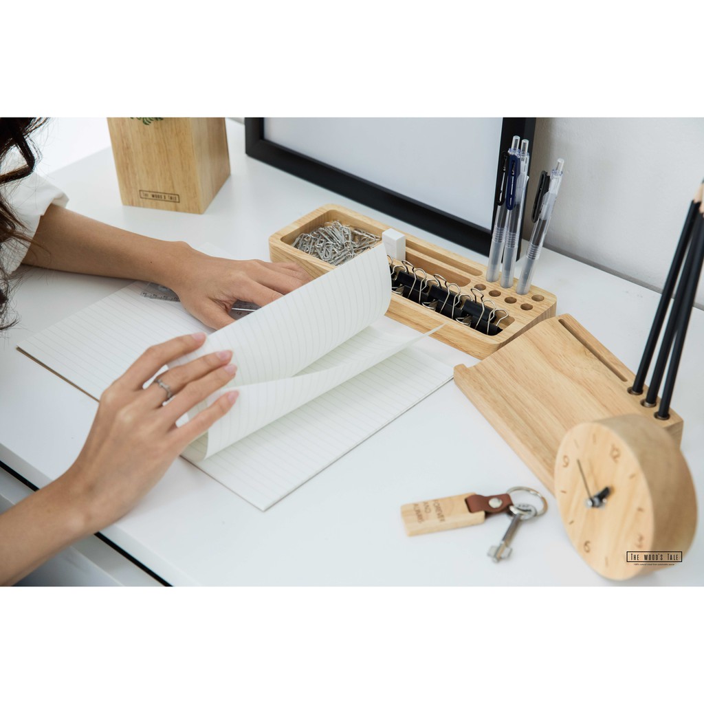 The Wood's Tale ที่วางโทรศัพท์ ที่จัดระเบียบโต๊ะ DESK PHONE HOLDER จากไม้ธรรมชาติ ที่วางมือถือ ที่ตั่งมือถือ