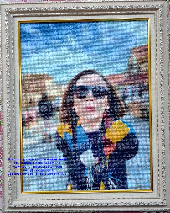 ครอสติสคริสตรัล สั่งทำ 55x70ซม รูปตัวเอง Diamond painting โมเสก ภาพติดเพชร งานฝีมือทำที่บ้าน DIY