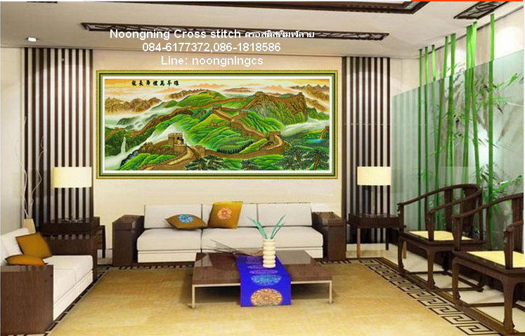 ผู้หญิงชาวจีน ชุดปักครอสติช พิมพ์ลาย ครอสติสจีน งานฝีมือ DIY