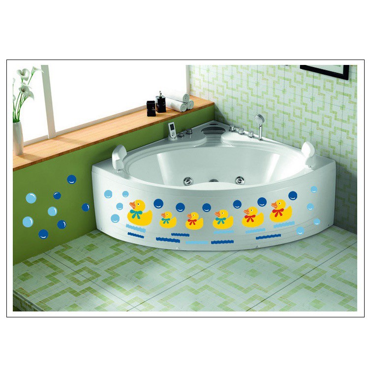 สติ๊กเกอร์ห้องน้ำ รูปเป็ด สติ๊กเกอร์ตกแต่งห้องน้ำ สำหรับเด็ก