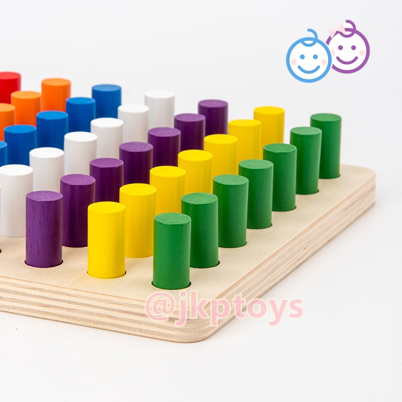 บล็อคไม้ ของเล่นไม้แนวMontessori ของเล่นเสริมพัฒนาการ