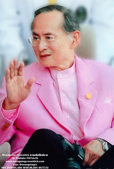 รัชกาลที่9 ชุดปักครอสติส พิมพ์ลาย ครอสติสจีน งานฝีมือทำที่บ้าน DIY
