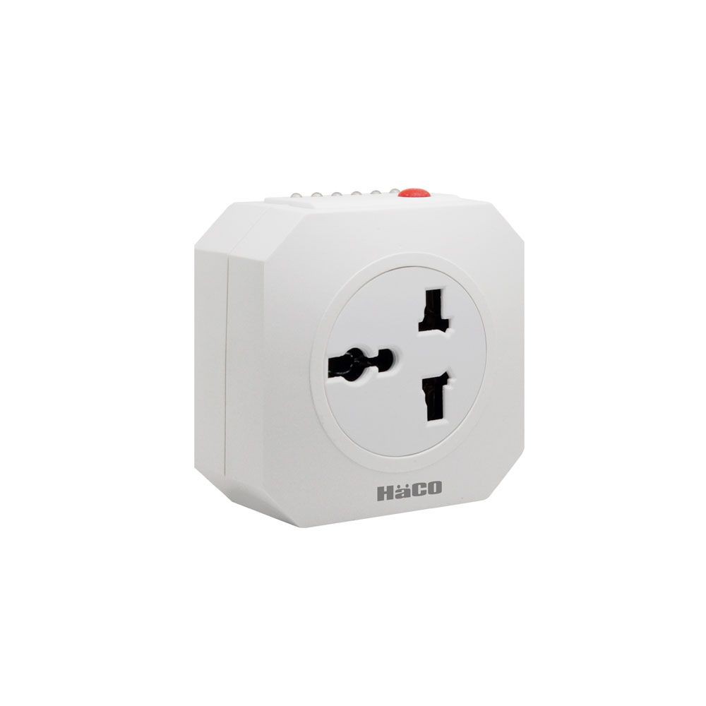 ปลั๊กแปลง 2 ขากลม ตั้งเวลา HACO HTM-U1 ADAPTER 2P TIMMER HACO HTM-U1