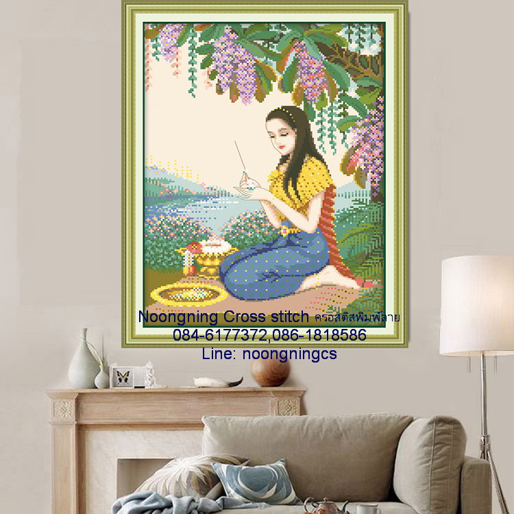 ตา-ยาย ชุดปักครอสติส พิมพ์ลาย ครอสติสจีน งานฝีมือทำที่บ้าน DIY