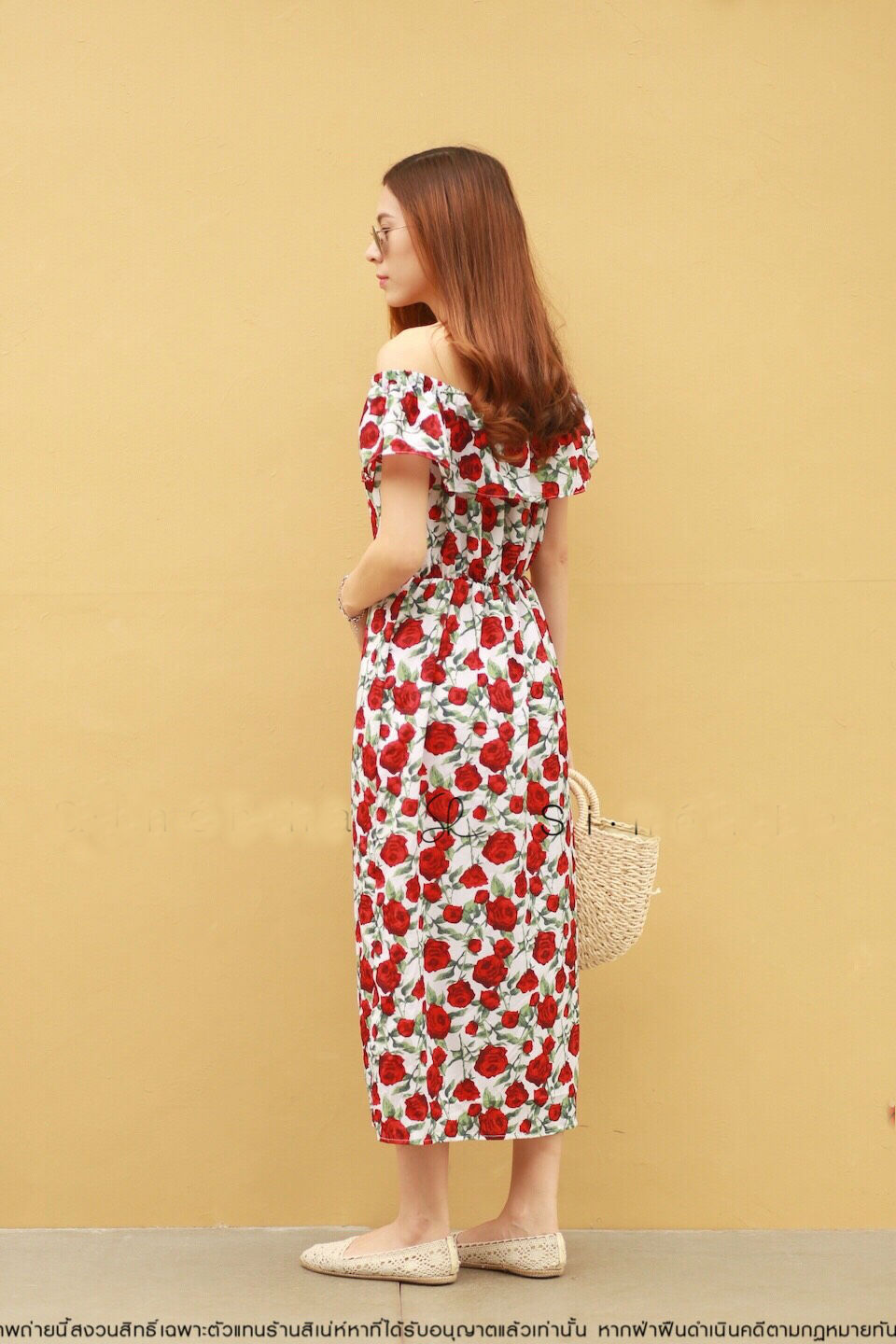 DS0102 เดรสแฟชั่น เดรสออกงาน ชุดออกงาน เดรสสั้น ชุดทำงาน เดรสลายดอก ชุดไปงานแต่ง