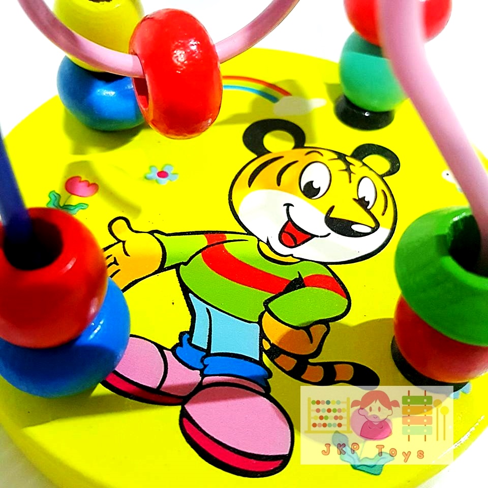 เเพคคู่ ขดลวดฝึกสมาธิขนาดเล็ก+ห่วงไม้เรียงซ้อน 7 ชั้น