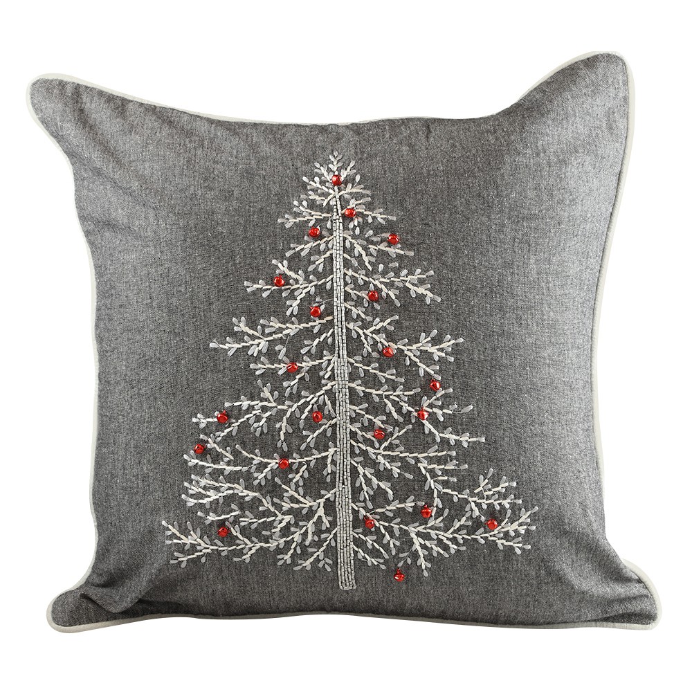 หมอนอิง HOME LIVING STYLE PINE 18X18 นิ้ว สีเทา หมอนหนุนและหมอนข้าง