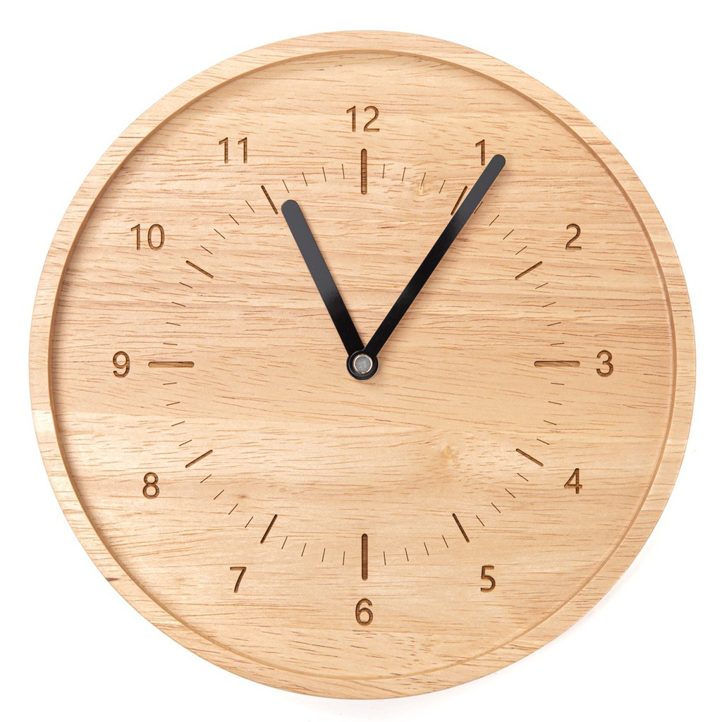 Mori No Naka นาฬิกาแขวนผนัง นาฬิกาไม้ เดินเงียบ ROUND WALL CLOCK สำหรับแขวนผนังหรือตั้งโต๊ะ