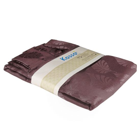 KASSA HOME ผ้าม่านหูกระเช้า หน้าต่างกันแสงแดด รุ่น GOURAMI ขนาด 140 x 160 ซม. สีน้ำตาล ดีไซน์เรียบหรู