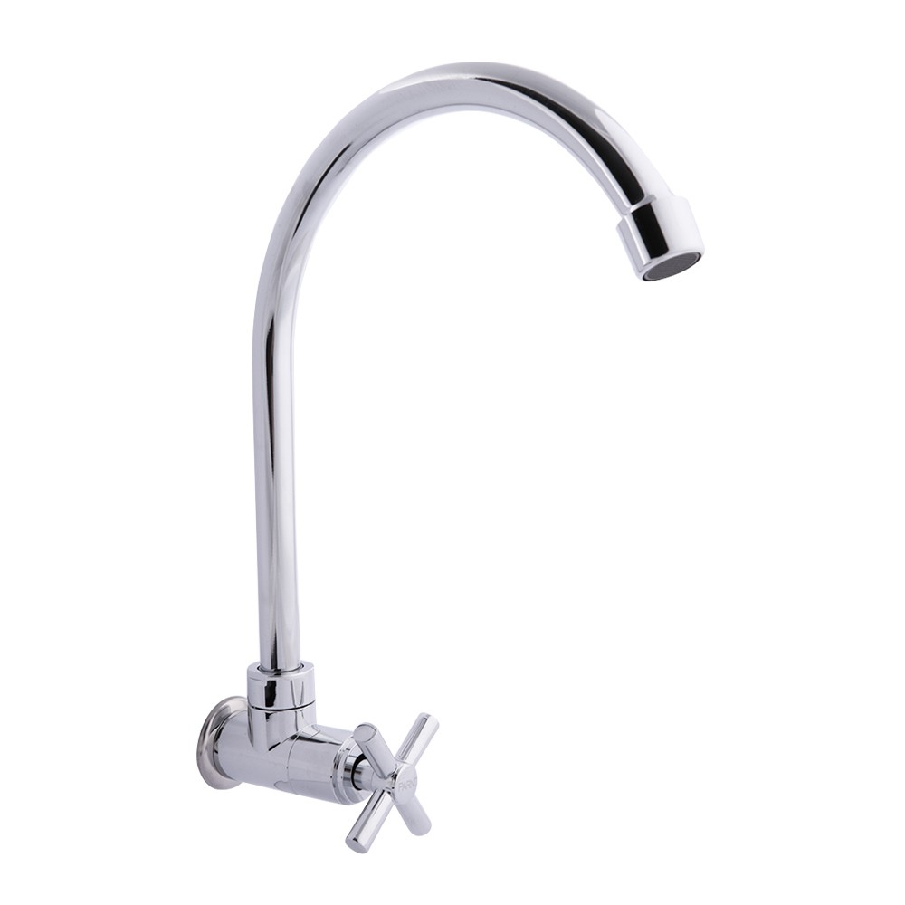 ก๊อกซิงค์เดี่ยวติดผนัง PN-82C11 สีโครม อุปกรณ์ภายในห้องน้ำ