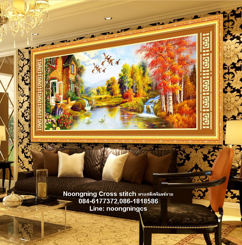 แมวนอน ชุดปักครอสติช พิมพ์ลาย ครอสติสจีน งานฝีมือ DIY