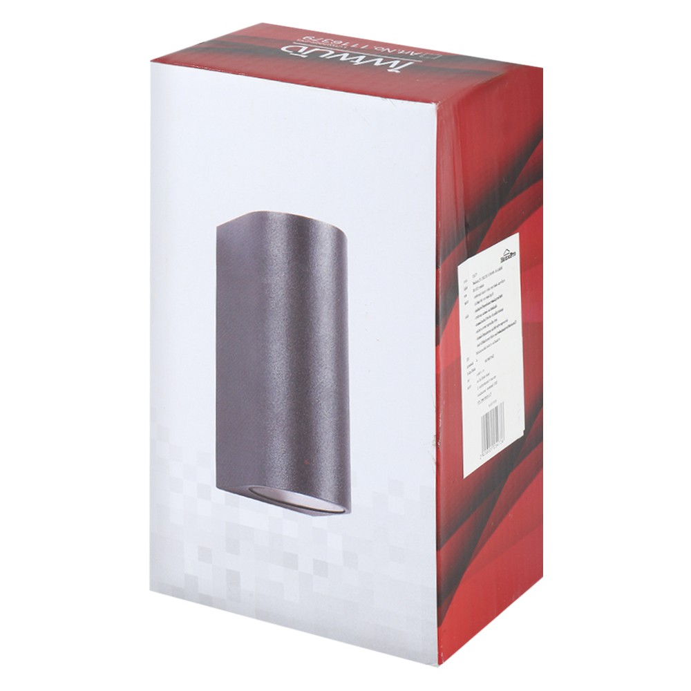 ไฟผนังนอก LED CARINI LCW0220R 2X3 วัตต์ WARMWHITE อะลูมิเนียม MODERN สีดำ ไฟตกแต่งสวน ไฟภายนอก