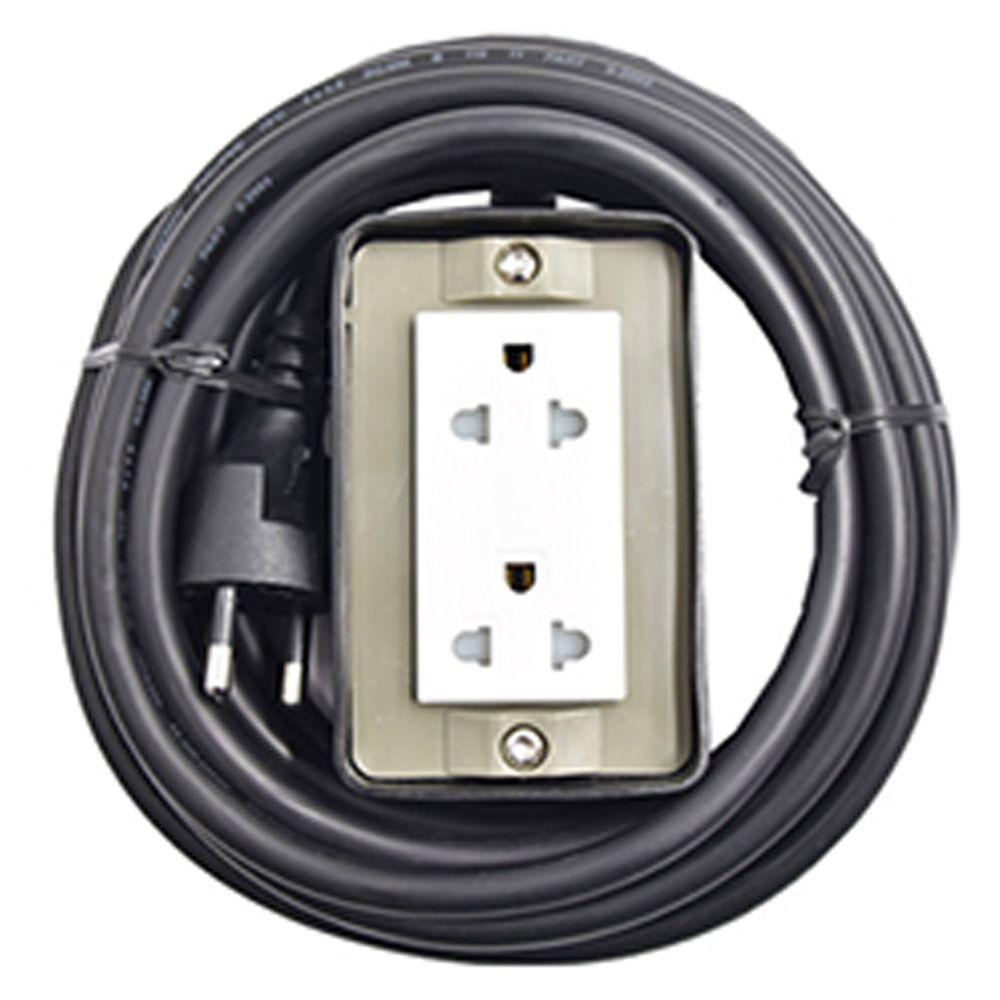 ชุดสายไฟพ่วง ELEKTRA 2x4 พร้อมสาย VCT 3x1.5Sq.mm. 5เมตร EXTENSION CORD VCT3x1.5 Sq.mm 5M