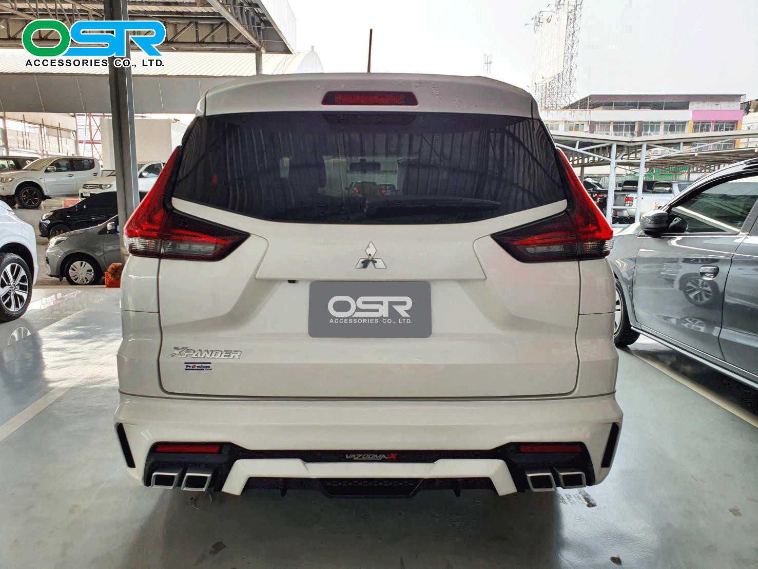 ชุดแต่งรถ-สเกิร์ต-อุปกรณ์แต่งรถ Mitsubishi Xpander ทรง Vazoomer-X By OSR
