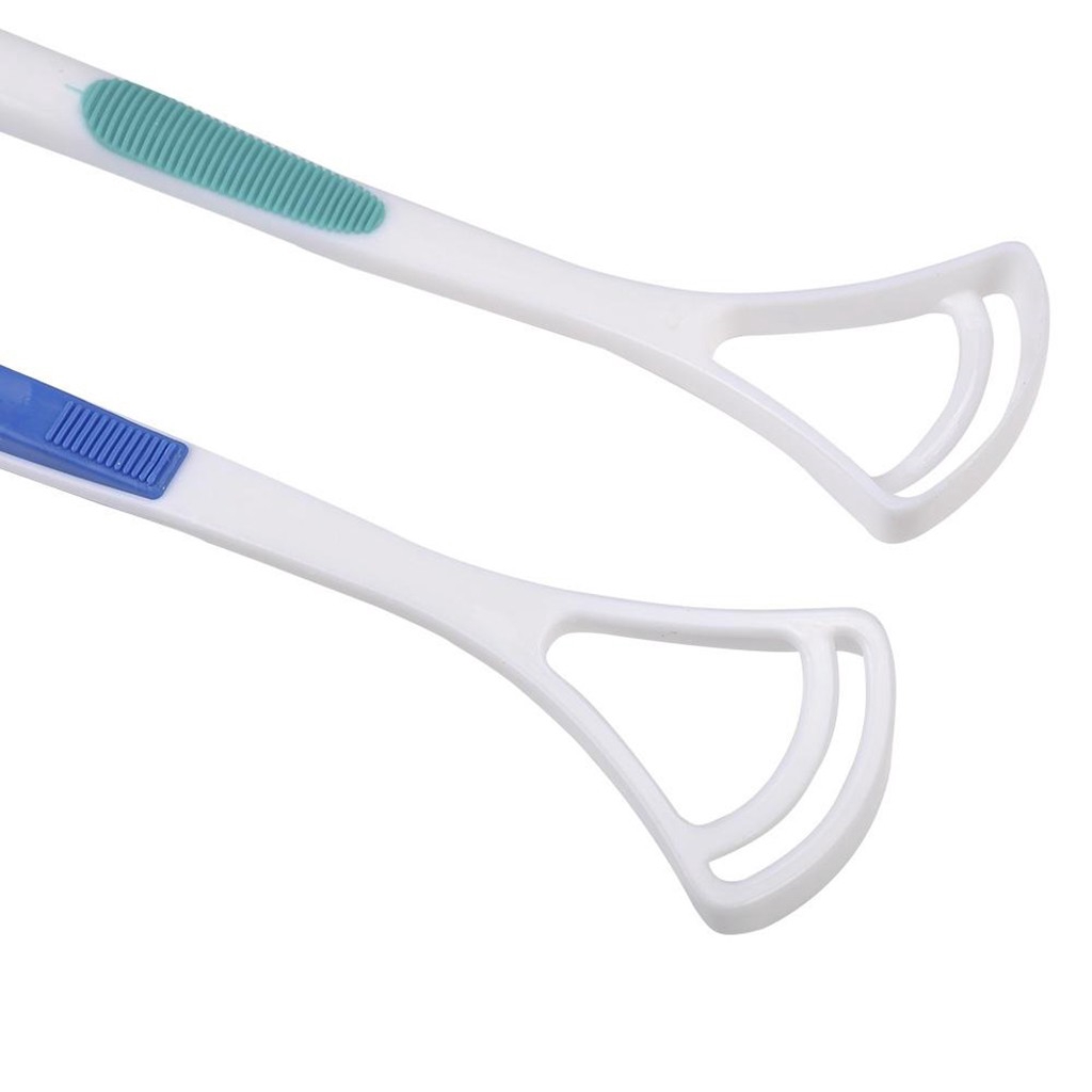 อุปกรณ์ทําความสะอาดลิ้นแบบพกพา 2 ชิ้น