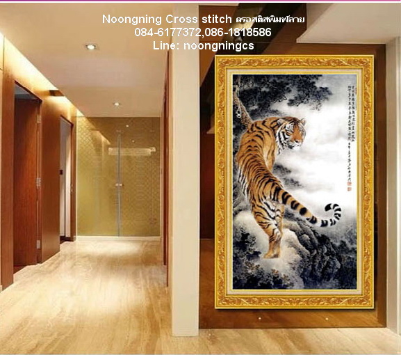 นาฬิกาวิว ชุดปักครอสติช พิมพ์ลาย ครอสติสจีน งานฝีมือ DIY