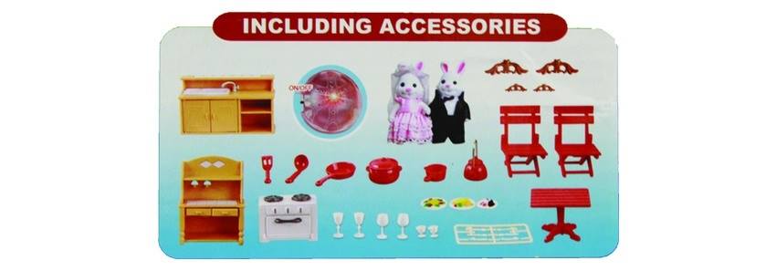 บ้านตุ๊กตากระต่าย 3 ชั้น Happy Family