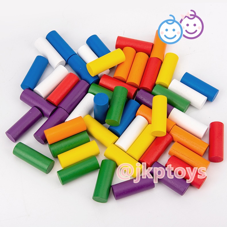 บล็อคไม้ ของเล่นไม้แนวMontessori ของเล่นเสริมพัฒนาการ