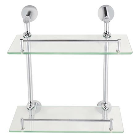 ชั้นกระจกวางของ แบบติดผนัง 2 ชั้น 61222 ชั้นวางของ ชั้นวางของในห้องน้ำ