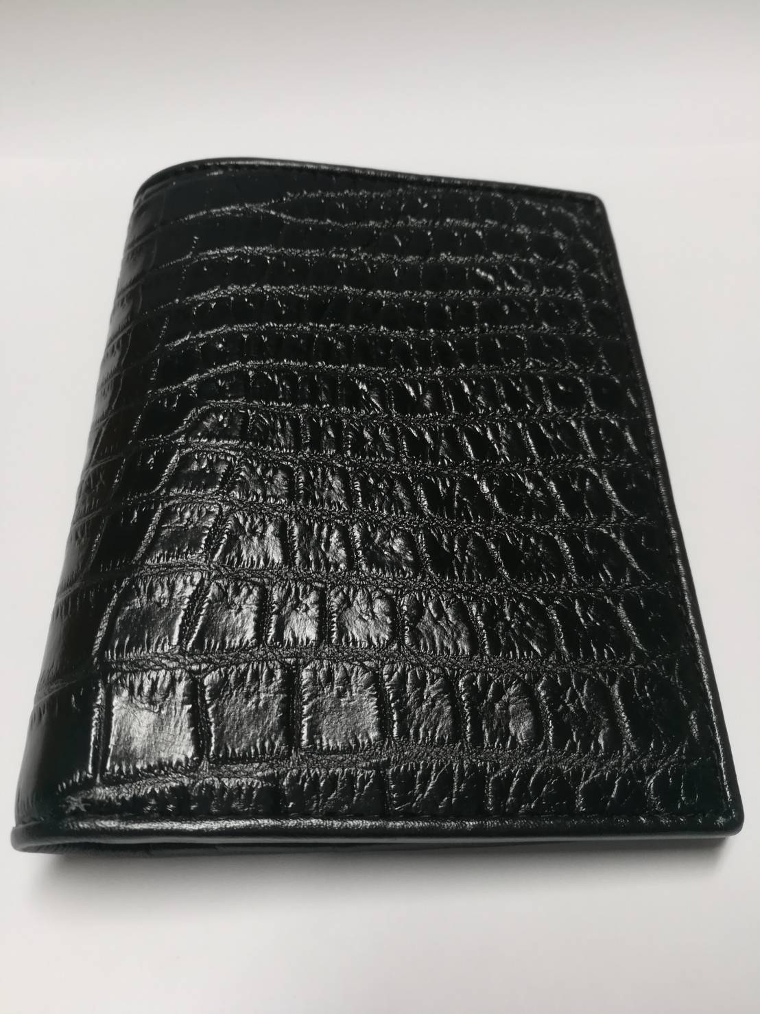 กระเป๋าหนังจระเข้แท้ทรงตั้ง หนังท้อง