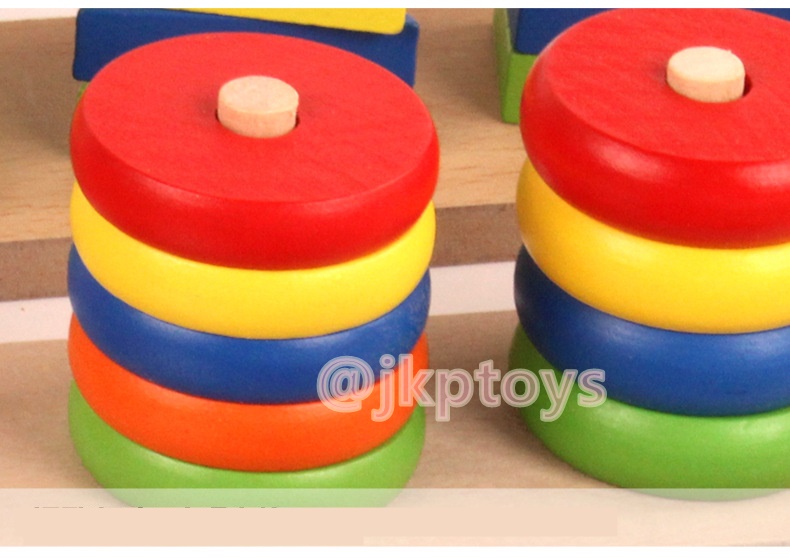 Wooden Teaching Toy / บล๊อกรูปทรงเรขาคณิต แบบเซ็ต 8 อย่าง