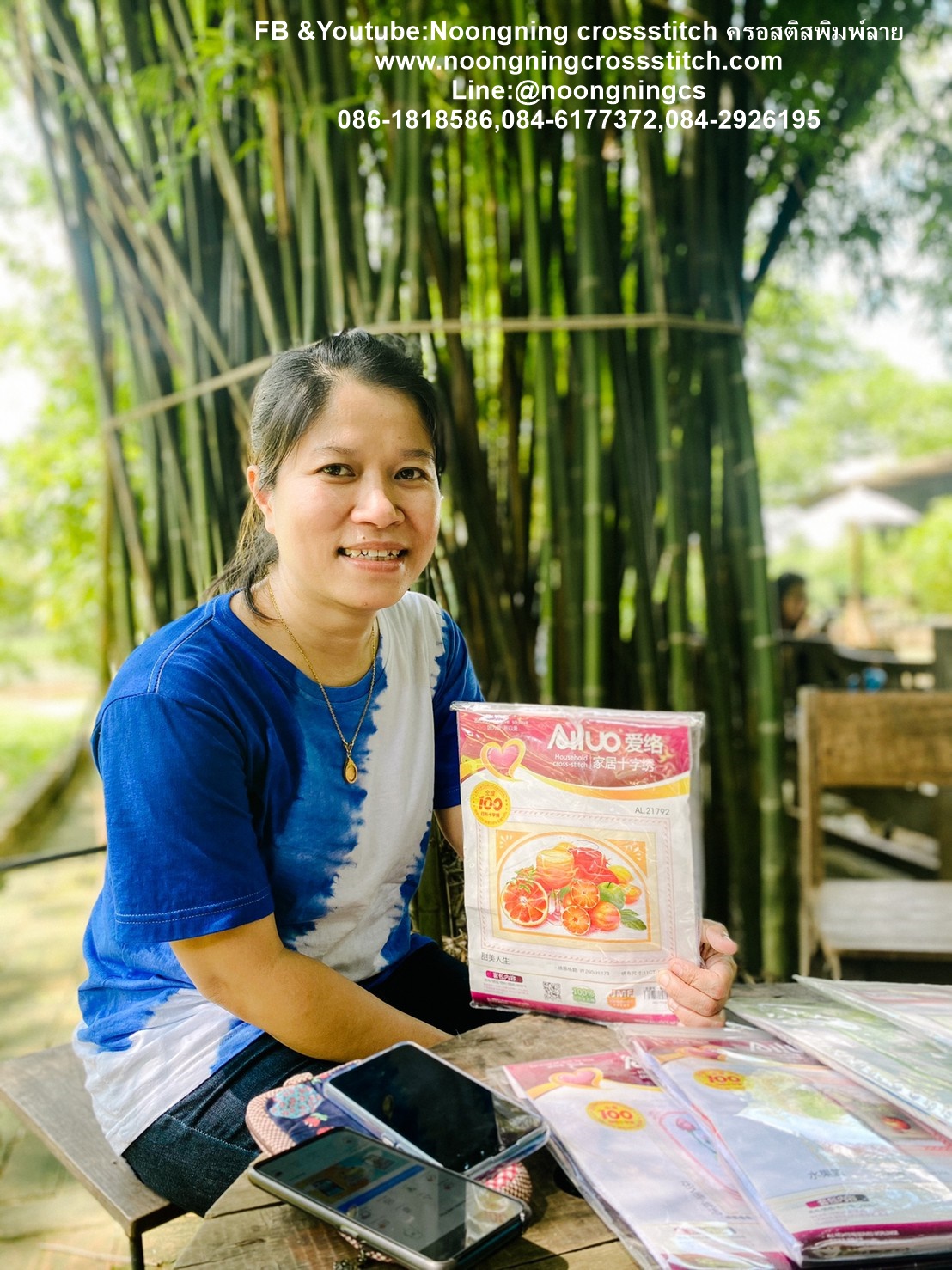 คู่รัก ชุดปักครอสติส พิมพ์ลาย ครอสติสจีน งานฝีมือทำที่บ้าน DIY