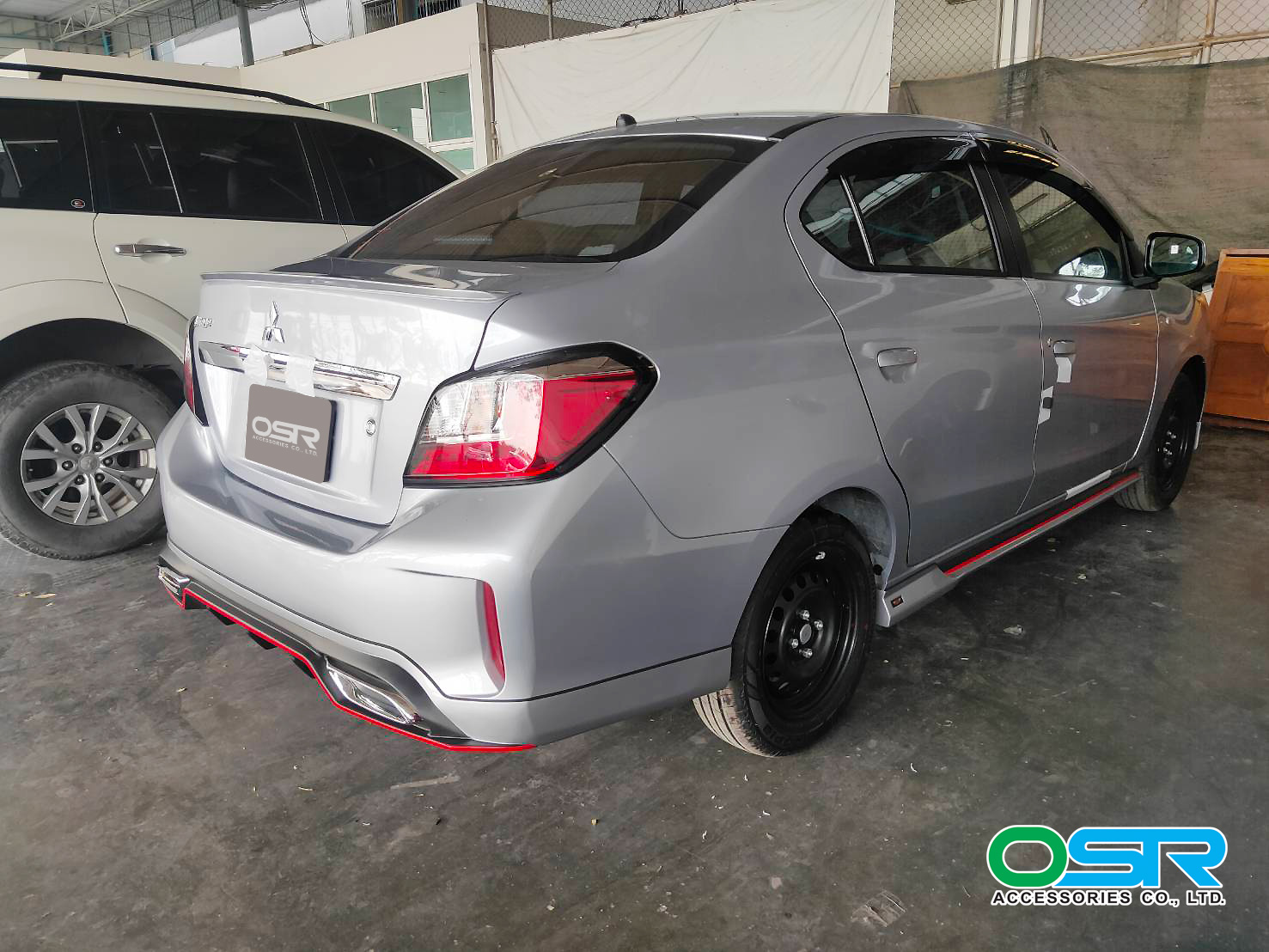 ชุดแต่งรถ สเกิร์ต-สปอยเลอร์ New Mitsubishi Attrage 2020 ทรง SR-Limited By OSR