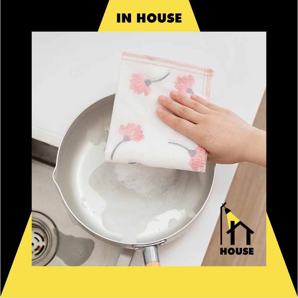 🌻🎀 พร้อมส่งจากไทย 🌻🎀 ผ้าเช็คอเนกประสงค์จากแผ่นใยฝ้าย อุปกรณ์ทำความสะอาดในครัวเรือน ใยไผ่ไร้น้ำมัน แผ่นซับน้ำ ไม่เป็นขุย