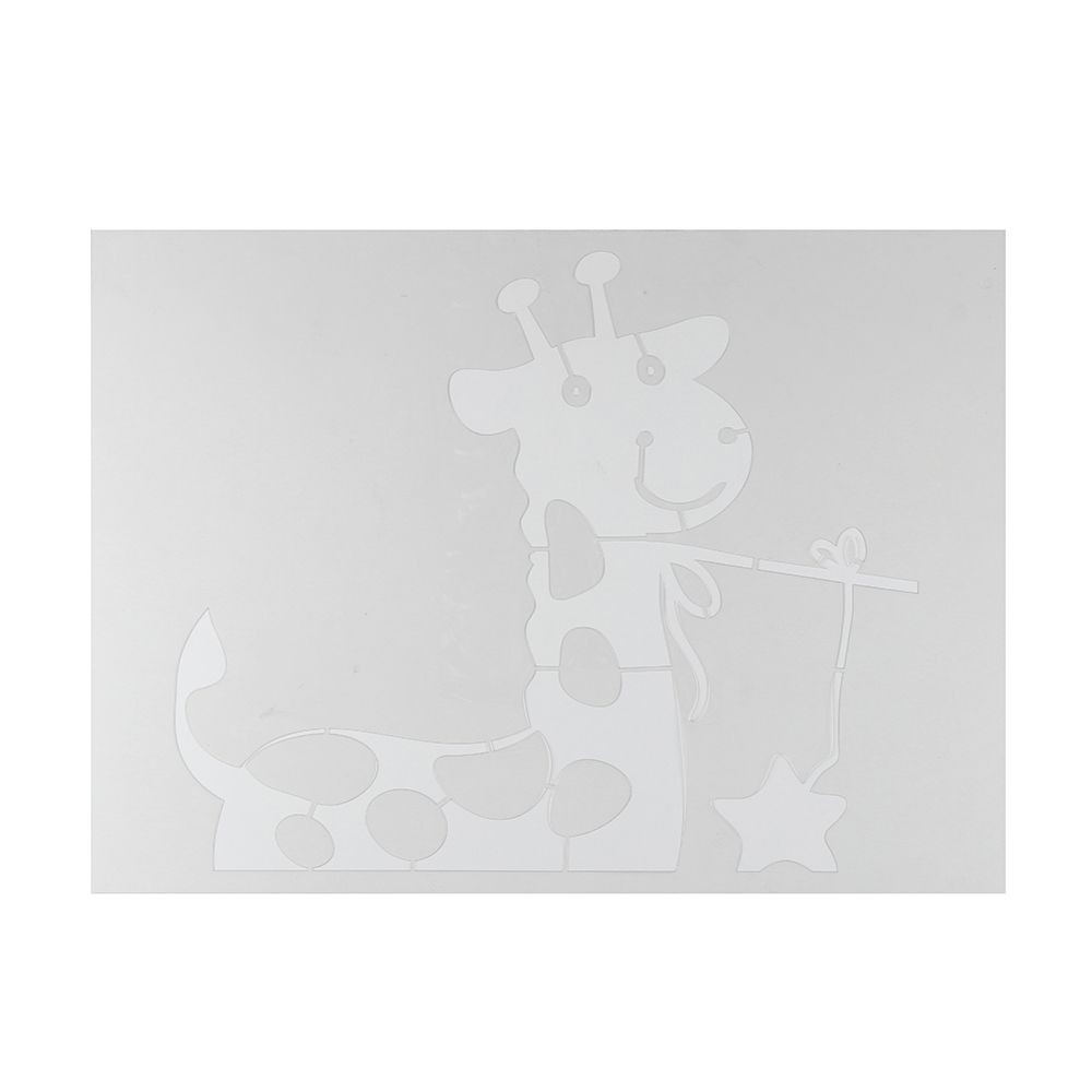 ชุด Set เพลทพลาสติก FITT WX242D ยีราฟ อุปกรณ์ทาสีSTENCIL COMBINATION FITT WX242D Giraffe