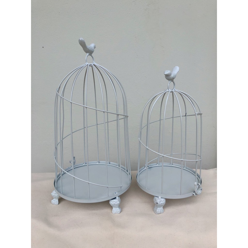 เหล็กดัดกรงนก สีขาว มี 2 ขนาด ของตกแต่งบ้าน ของตกแต่งสวน