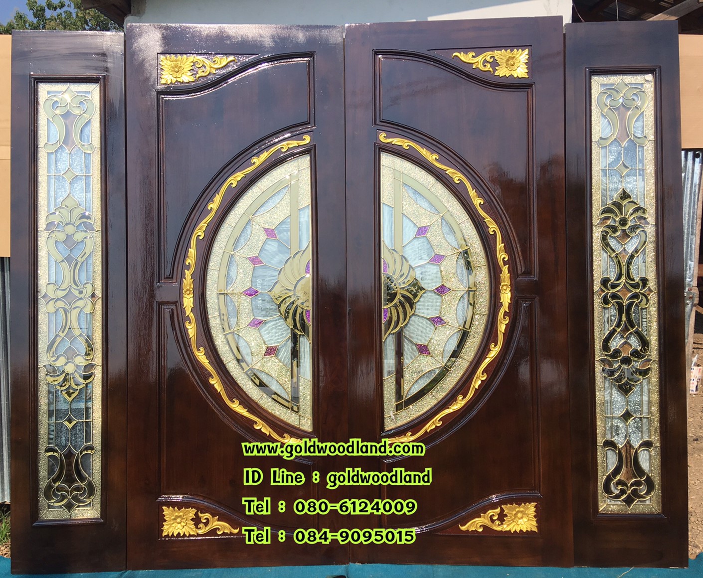 ประตูบ้านไม้สัก GBBB - 245