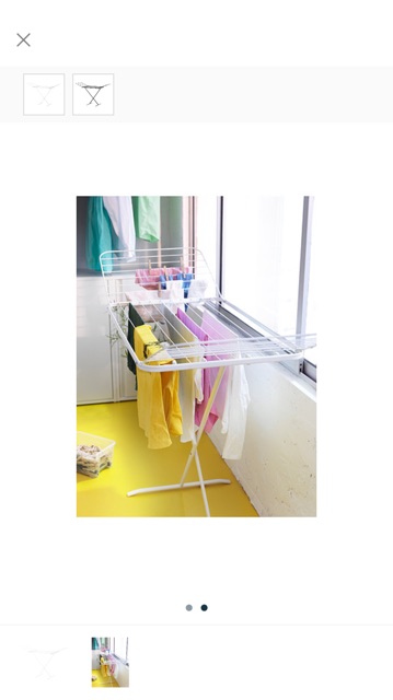 ราวตากผ้าแบบกางปีก ใช้ได้ทั้งในบ้านและนอกบ้าน ขยายออกได้ทั้ง 2 ด้าน ตากผ้าได้มากขึ้น