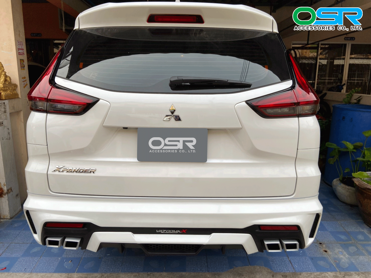 ชุดแต่งรถ-สเกิร์ต-อุปกรณ์แต่งรถ Mitsubishi Xpander ทรง Vazoomer-X By OSR