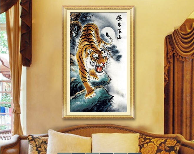 มังกรทอง ครอสติสคริสตัล Diamond painting โมเสก ภาพติดเพชร งานฝีมือทำที่บ้าน DIY