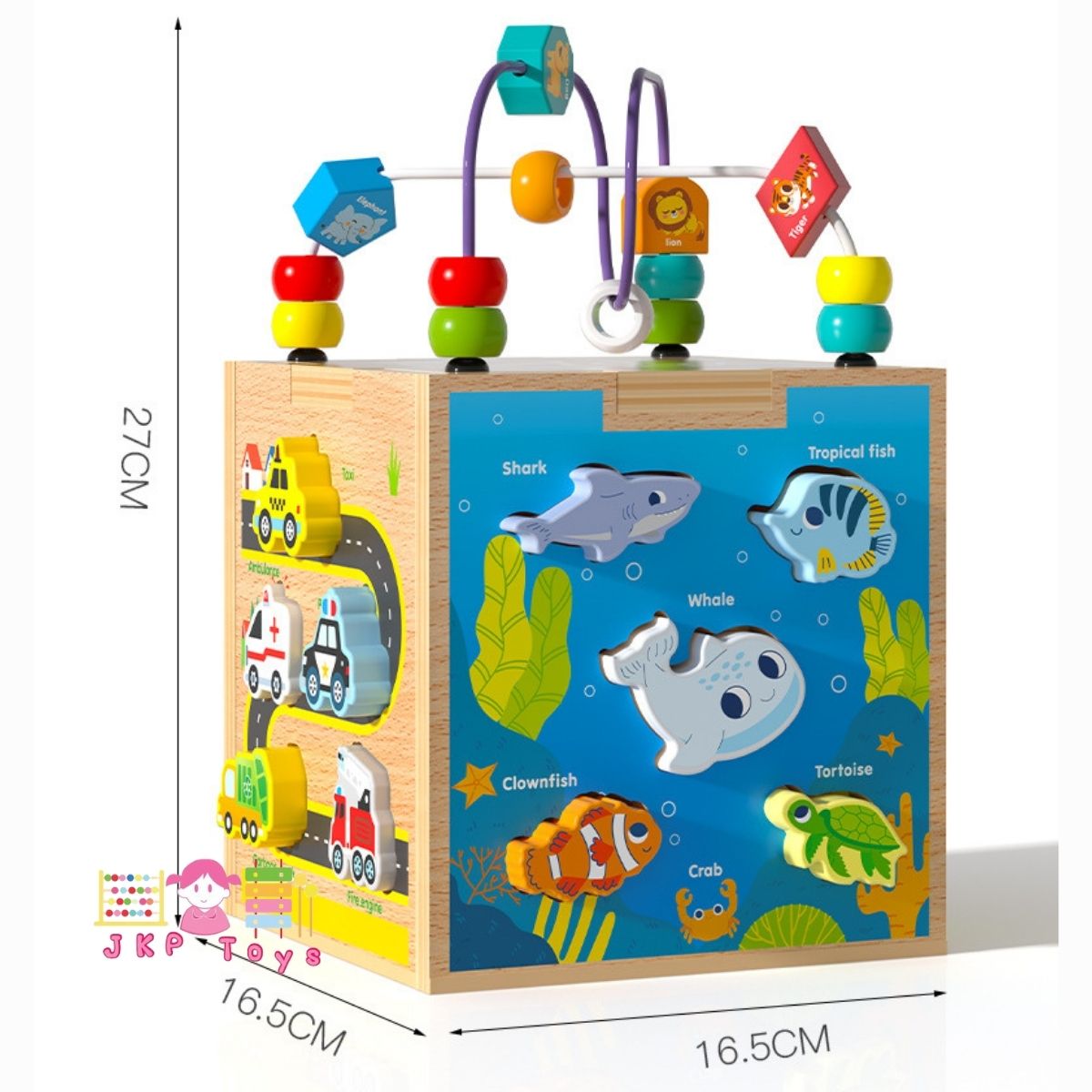 ของเล่นเสริมพัฒนาการ ของเล่นไม้ บล็อคหยอดไม้ลายสัตว์สอนรูปทรง