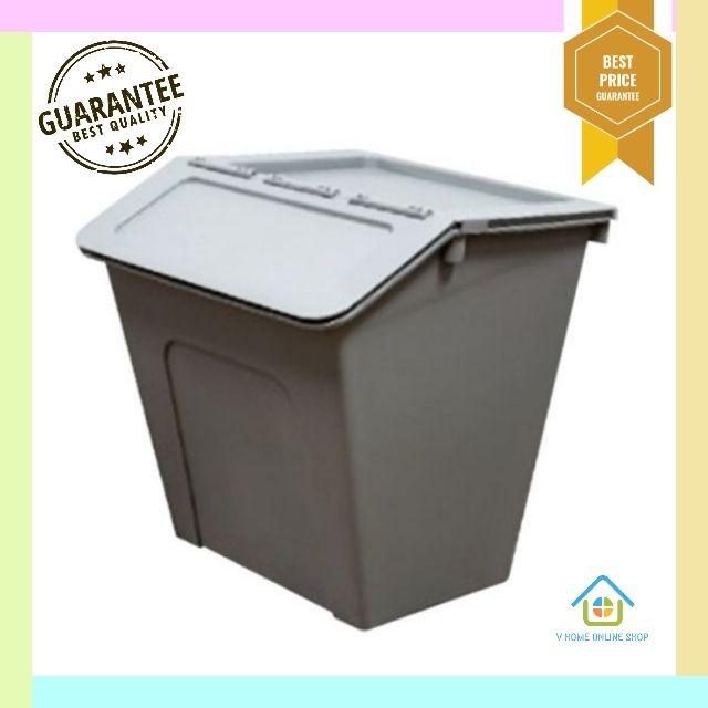 KH กล่องอเนกประสงค์ฝาหน้าสีเทา (ซ้อนได้) รุ่น API-111 ขนาด 41.20 x 39 x 37.70 ซม.