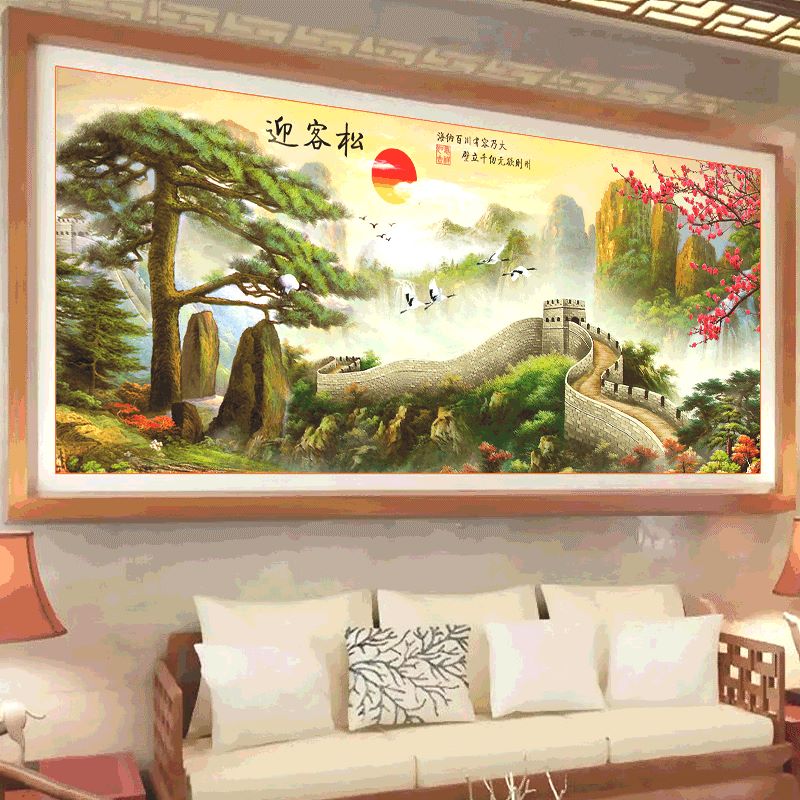กำแพงเมืองจีน ครอสติสคริสตัล Diamond painting โมเสก ภาพติดเพชร งานฝีมือ DIY